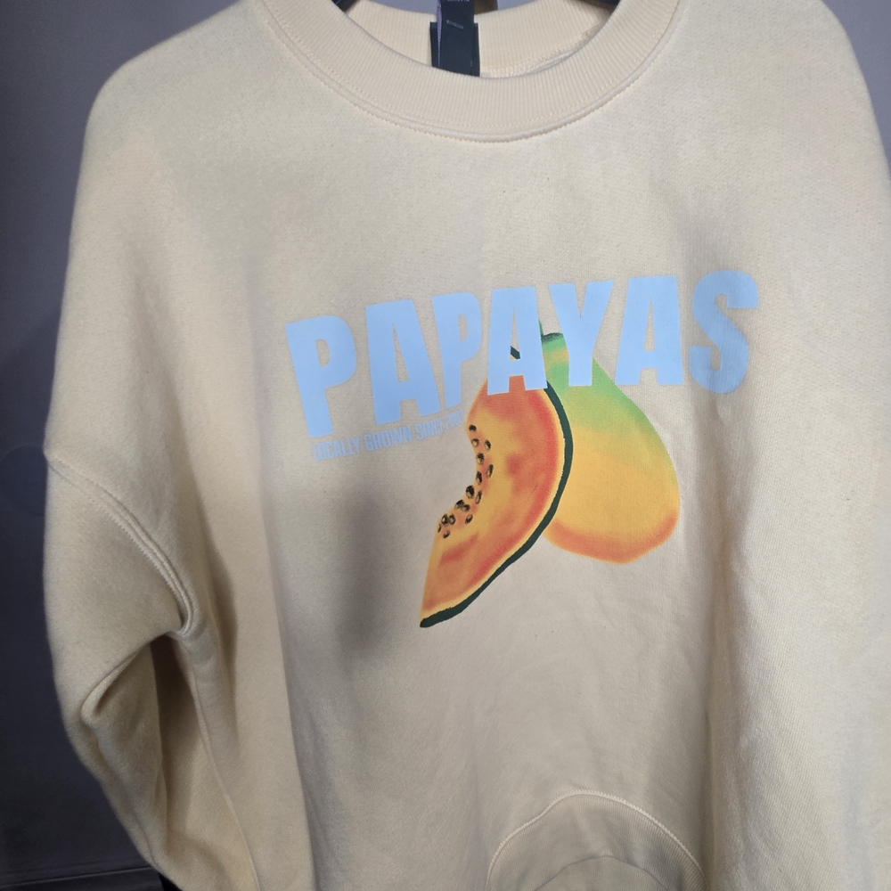 Wild Fable Cream Sweatshirt with Papaya Print